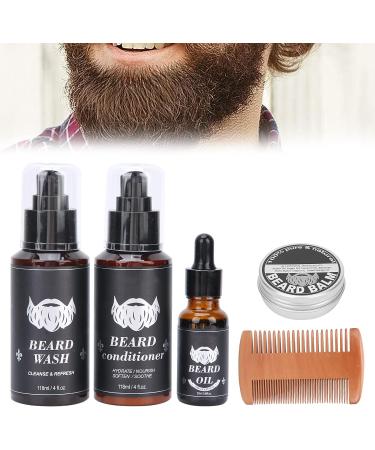 Agatige Beard Growth Kit | Premium Beard Grooming Set with Wash Oil Cream & Comb - Softens & Smoothes - Perfect for Men - Buy Online on GoSupps.com