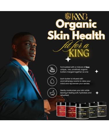 KXNG Cosmetics Body Butter - Organic Moisturizer for Men | Raw Shea Cocoa & Mango Butters | All Skin Types | Dry Skin Relief - Buy Online on GoSupps.com