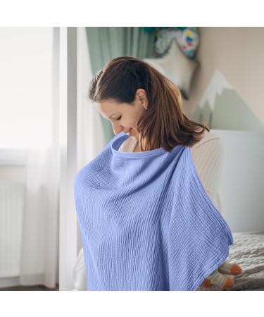 Breastfeeding Cover for On-the-Go Moms | Soft Cotton Adjustable Privacy Protection | Forhome Hill Blue - Buy Online on GoSupps.com