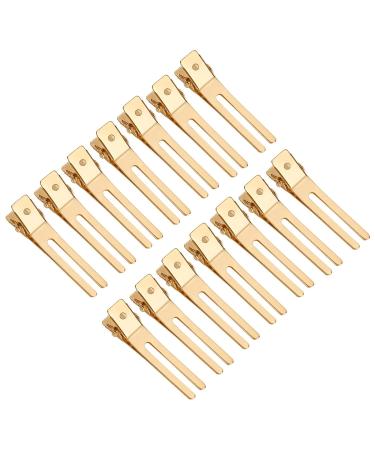 50 Pack Double Prong Alligator Hair Clips - 1.8 Metal Duck Billed Hair Clips for Hairdressing Styling - Silver & Gold Hair Pins for Sectioning & Curling - Buy Online on GoSupps.com