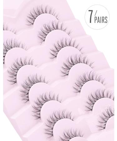 Onlyall 3D Faux Mink Eyelashes - Natural Look Lightweight False Wispy Lashes | 7 Pairs - Buy Online on GoSupps.com