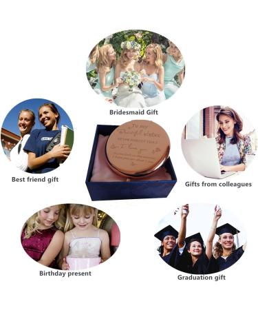 Frosted Compact Mirror - Prominent Friend Design | Ideal Gift for Sisters, Classmates, and Friends - Perfect for Birthdays, Valentine's Day, Graduation, and Thanksgiving - Buy Online on GoSupps.com