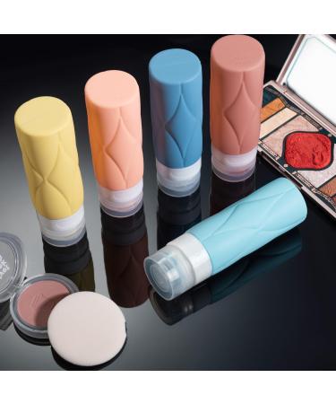 Amomela Silicone Travel Bottles - Leak Proof TSA Approved 3oz Toiletry Containers (5 Pack) | BPA Free Refillable Travel Accessories - Buy Online on GoSupps.com