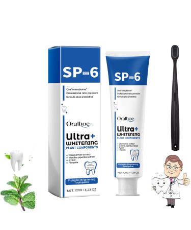 Super Probiotic-6 Toothpaste with 6 Probiotics oalance Oral microbiota Strength (1 Blue Apple) Apple 1 Count (Pack of 1)