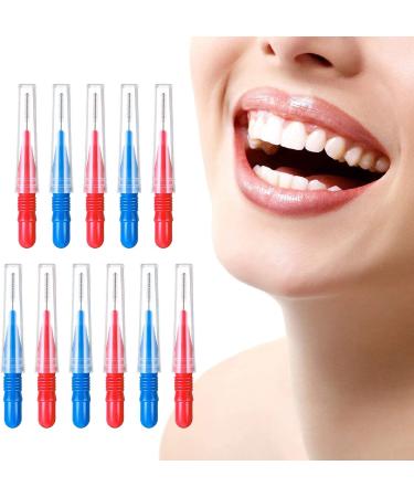 150 Pieces Interdental Brush Toothpick Tooth Flossing Head Oral Interdental Brush Flosser Toothpick Cleaners Tooth Cleaning Tool (Red & Blue) - Buy Online on GoSupps.com