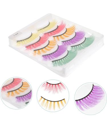 POPETPOP 5 Pairs Colored False Eyelashes Adhesive Eyelash Costumes Eyelashes Natural Eyelashes Faux Lashes Faux Eyelashes Halloween Lashes False Lashes Mermaid Fluffy 3d Imitation - Buy Online on GoSupps.com