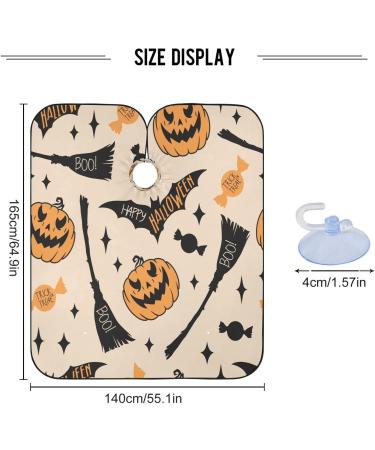 Kigai Happy Halloween Barber Cape | Waterproof Hair Cutting Cape for Men & Women | Adjustable Snap Closure Salon Cape - Buy Online on GoSupps.com
