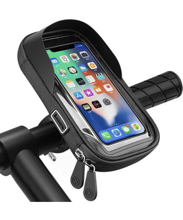 LKEVREG mobile phone holder motorcycle waterproof 360 rotatable mobile phone holder bike mobile phone holder bike with rainproof cover bicycle handlebar holder pocket for 4.5-6.7 inch smartphone
