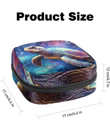Galaxy Turtle Sanitary Napkin Storage Bag | Feminine Menstrual Cup Pouch | Nursing Pad Holder | Portable Period Bag for Women | Multi-colored 14 - Buy Online on GoSupps.com
