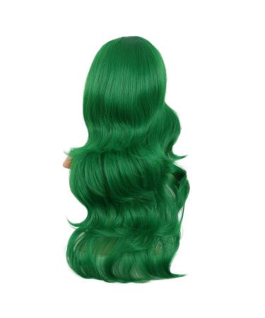 Buy MapofBeauty 24 Inch Grass Green Long Wavy Wig - Charming Plastic Fiber Full Wig for Women Party Style - Buy Online on GoSupps.com