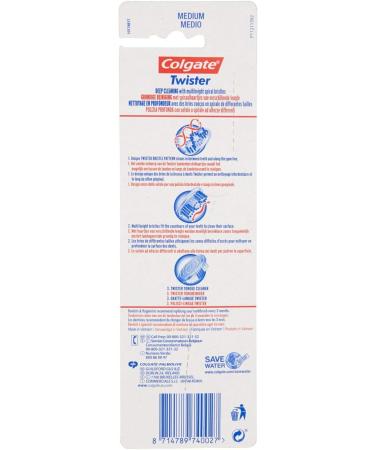 Colgate Twister Fresh Medium Toothbrush x2 - Buy Online on GoSupps.com