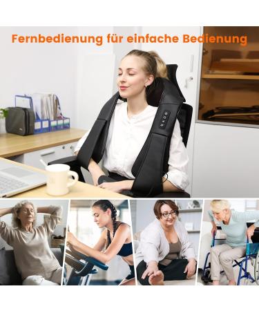 Ikristin Neck Massage Device - Upgraded 3D Shiatsu Massager with Remote Control Deep Tissue Relief & Warmth for Home & Car - Buy Online on GoSupps.com