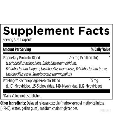 Designs for Health Probiophage DF - Bacteriophage Prebiotic + Probiotic Supplement - Probiotics for Digestion + Immune Support - Dairy Free Pre and Pro Biotics in Delayed Release Capsules (60 Count) 60 Count (Pack of 1) - Buy Online on GoSupps.com