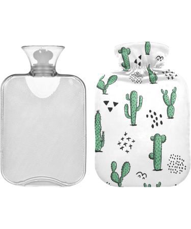 Cute Cactus Hot Water Bottle with Cover - 2L Pain Relief & Headache Solution | International Shipping Available - Buy Online on GoSupps.com
