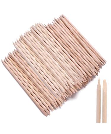 Nail Art Orange Wood Sticks,AMOSTBY 50PCS/150PCS/300PCS/600PCS/1000PCS Multi Functional Cuticle Pusher Remover Manicure Pedicure Tool,4.5 inch (100P)