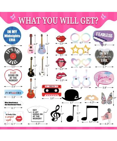 31pcs Taylor Birthday Party Decorations Photo Booth Props TS Party Decorations Photo Props Birthday Party Favors Music Lyrics Photo Booth Props for Girls Party Music Lover Photo Booth Props - Buy Online on GoSupps.com