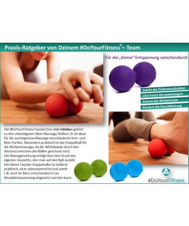 Double Fascia Ball | 8cm Silicone Massage Ball for Self-Massage Fascia Training & Muscle Relaxation | Peanut Ball Globo - Purple Green | International Shipping Available - Buy Online on GoSupps.com
