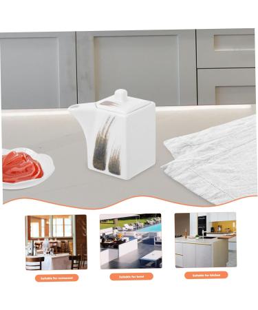 ABOOFAN Ceramic Sauce Vinegar Pot Vinegar Pouring Bottle Vinegar Canister Vintage Soy Sauce Dispenser Dressing Dispenser Bottle Shoyu Soy Sauce Bottle Sauce Jar Ceramics White Mini Oil 9.2X7.5X6CM White - Buy Online on GoSupps.com