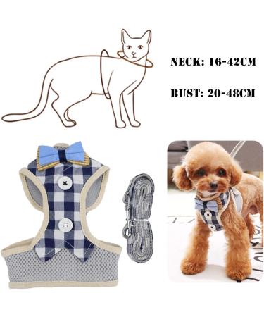 Escape-Proof Cat Kitten Harness with Leash Set Adjustable Soft Kittens Vest Walking Jacket Leash for Cats and Dogs (S) - Buy Online on GoSupps.com