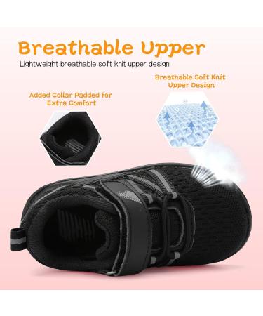 JOINFREE Baby Sneakers - Soft Anti-Slip Sole for Newborn First Walkers | Breathable Athletic Running Shoes for 6-12 Months | Black - Buy Online on GoSupps.com