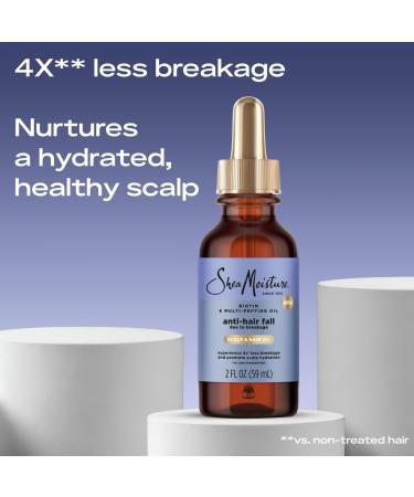 SheaMoisture Scalp & Hair Oil - Anti-Hair Fall with Biotin & Multi-Peptide - 2 oz for Healthy Hair & Moisturized Scalp - Buy Online on GoSupps.com