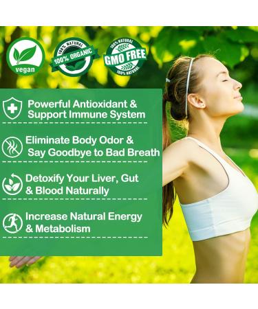 Organic Chlorophyll Gummies with Ashwagandha, Black Seed Oil, Apple Cider Vinegar, Moringa, Probiotic - 2 Pack for Body Odor, Natural Deodorant, Energy, Digestion, Skin & Hair - 120 Ct - Buy Online on GoSupps.com
