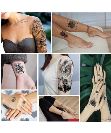 Quichic 200+ Pcs Temporary Tattoo Skull Angel Large Half Sleeve Tattoos - Men Women Arm Fake Tattoos for Sleeves - God Body Tattoos Prison - Buy Online on GoSupps.com