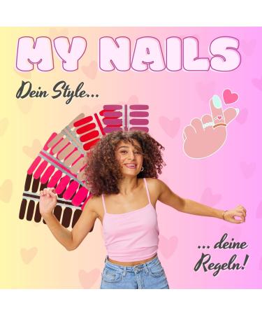 Ultra-Thin Dark Brown Nail Foils | 16 Self-Adhesive Nail Polish Strips for All Nail Types | Premium Nail Art Wraps - Buy Online on GoSupps.com