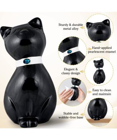 Palace Urns Cat Memorial Urn - Black, White, or Bronze - 42 Cubic Inch Capacity - Cremation Keepsake for Pet's Ashes - Metal Alloy with White Finish - Includes Velvet Drawstring Bag - 8.25x4.25 - Buy Online on GoSupps.com