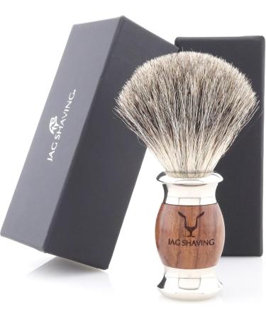 Buy JAG Shaving Germany Lee Range 5-Part Shaving Set | Super Dachshaar Brush Double Edge Razor Rack & Leather Bag - International Shipping Available - Buy Online on GoSupps.com