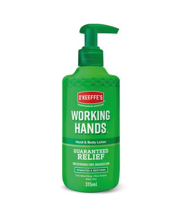 O'Keeffe's Working Hands Hand & Body Lotion 315ml - Suitable for Sensitive Skin | Moisturizes Restores & Relieves Dry & Cracked Skin | Fast Absorption Non-Greasy & Suitable