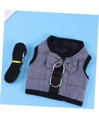 Soft Ferret & Rabbit Cable Dress with Leash - Breathable Pet Vest Guinea Pig Size 1 Black - Buy Online on GoSupps.com