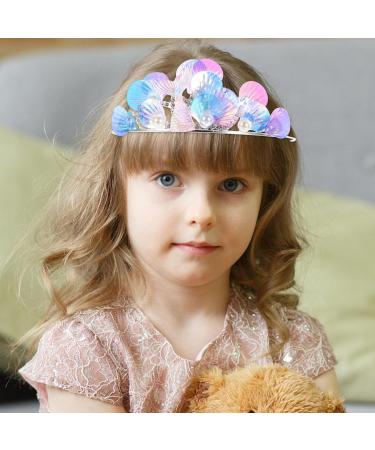 Beaupretty Mermaid Crown Headband Seashell Pearl Tiara Mermaid Tail Headband Mermaid Headpiece for Women Girls Wedding Birthday Beach Party - Buy Online on GoSupps.com