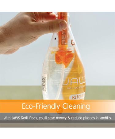 JAWS Multi-Surface Kitchen Cleaner Bottle & 2 Refill Pods | Eco-Friendly Refillable Cleaning Supplies - Shop Internationally - Buy Online on GoSupps.com