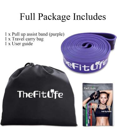 TheFitLife Resistance Pull Up Bands - Long Workout Loop Bands for Powerlifting & Fitness Training - Purple - Buy Online on GoSupps.com