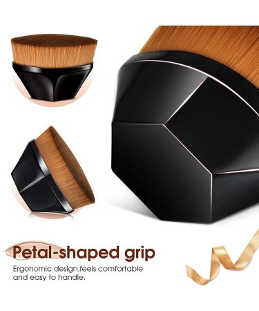 Petal-Shaped Makeup Brush Foundation Brush Foundation Makeup Brush Suitable for Mixed Liquid Cream or Flawless Powder Cosmetics Multifunctional Makeup Brush (black) - Buy Online on GoSupps.com