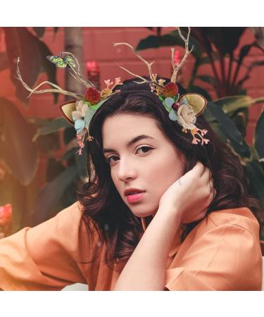 Buy Reindeer Anti-Anti Lemand Christmas Hair Accessories - Butterfly Headband & Stirring Strap for Festive Parties - Buy Online on GoSupps.com