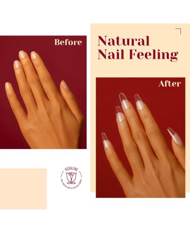 Shop Rosalind Ballerina Gel Nail Tips - 264 Clear Acrylic Full Cover Coffin Nails - 12 Sizes for DIY Nail Art with Case - Buy Online on GoSupps.com