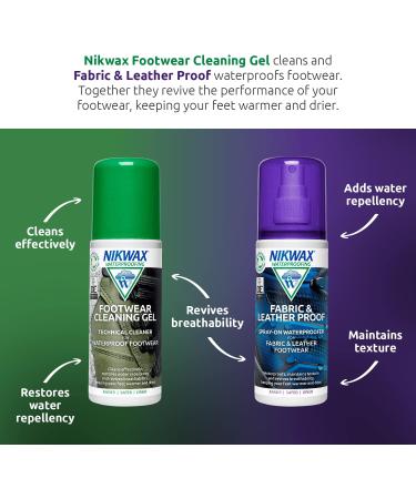 Nikwax Fabric & Leather Footwear Care Kit - Cleaner & Waterproof Spray with Brush - Buy Online on GoSupps.com