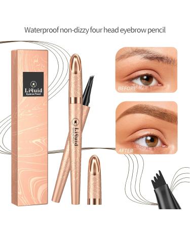 Buy Housn Waterproof Eyebrow Pencil - Fork Tip Quick Drying & Durable - Gray (03#) for Natural Makeup - International Shipping Available - Buy Online on GoSupps.com