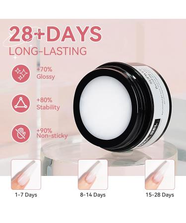 3D Nail Art Gel - Clear & White Solid Builder Gel for DIY Nail Art & Manicure - Non-Stick Hard Gel with Dual Form - 14g - Buy Online on GoSupps.com