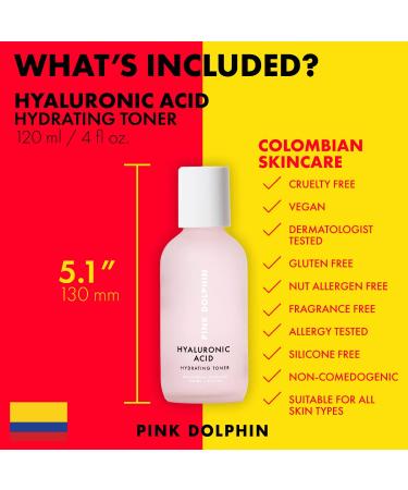 Hyaluronic Acid Hydrating Facial Toner | Vitamin C & Collagen Boost | Vegan Gluten-Free | All Skin Types | 4oz Facial Toner | Colombian Skin Care - Buy Online on GoSupps.com