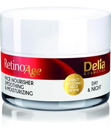 Delia Cosmetics - Retinoage - Face Cream Retinol Q10 Shea Butter Macadamia Oil Aloe Vera Gel Vitamin E Firming Nourishing Anti Aging Day & Night Cream - 50ml Nourisher Day & Night Cream - Buy Online on GoSupps.com