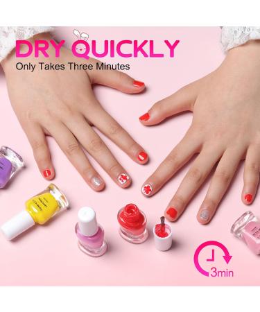 Tomicca 18 Colors Non-Toxic Odorless Peel Off Nail Polish Set for Kids | Fast Dry Aqua Formula | Perfect Christmas Gift for Girls - Buy Online on GoSupps.com