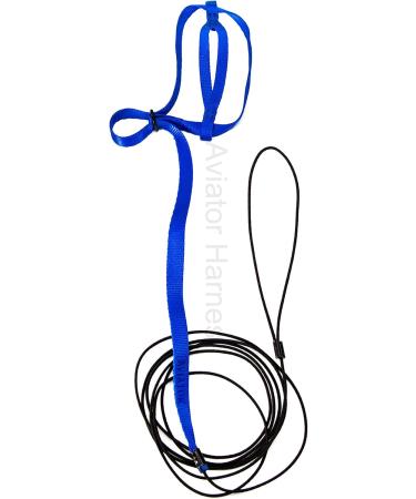 Aviator Bird Harness & Leash - Made in America | XXS Blue - International Shipping Available - Buy Online on GoSupps.com
