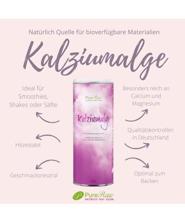 Buy Calcium Algae Powder | Natural Calcium Carbonate from Lithothamnium Calcareum | Bio-Available Minerals | Pureeraw 500g - Optimal Calcium & Magnesium Supplement - Buy Online on GoSupps.com