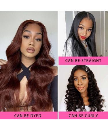 Lace Front Human Hair Body Wave Wig 28 Inch - Brazilian Virgin Hair, 150% Density, Transparent Lace Closure, Pre Plucked, Bleached Knots - for Black Women - Buy Online on GoSupps.com