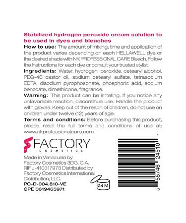 NK Professional Care OXY ACTIVE Activating Oxygenated Cream 30 Vol (4oz) - Cream Peroxide Developer - Buy Online on GoSupps.com