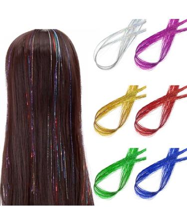 GROOMY Tinsel Hair Extensions - 92cm Synthetic Glitter Flare Accessories for Stunning Hair Styles | Shop Internationally - Buy Online on GoSupps.com