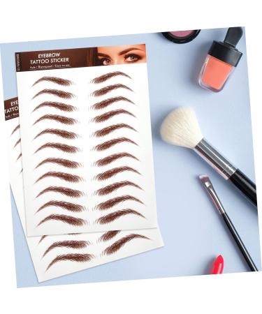 IWOWHERO 5 Sheets Eyebrow Stickers Fake Eyebrows Peel off Eyebrow Sticker Authentic Eyebrow Makeup Eyebrow - Buy Online on GoSupps.com